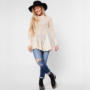 Free People Lace Tunic Top